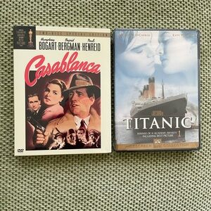 Casablanca and Titanic DVDs
